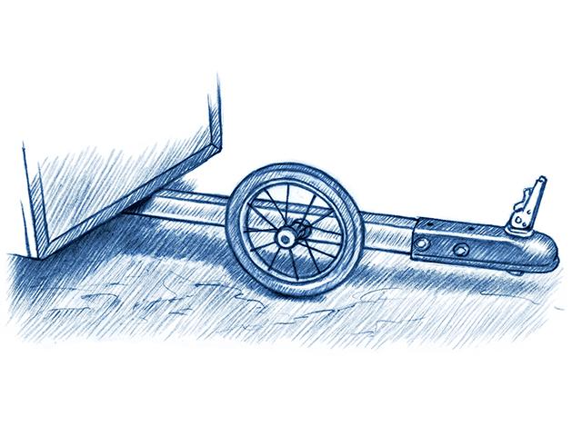 Trailer Tongue Wheel (Illustration by Ray E. Watkins Jr.)