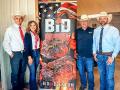 Bid on Beef staff are all on deck selling beef cuts to buyers in person and online. The team (from left) consists of Wes Tiemann, Amanda Radke, Chris Earl and Kody Fleeman. (Photo courtesy of Bid on Beef)