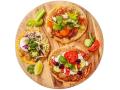 Smashed Chicken Tacos 3 Ways. Smashed Chicken Tacos, left, Buffalo Chicken Smashed Tacos, top, Greek Style Smashed Chicken Tacos, bottom (Rachel Johnson)