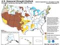 U.S. Seasonal Drought Outlook (Progressive Farmer image by David Miskus NOAA NWS NCEP CPC)
