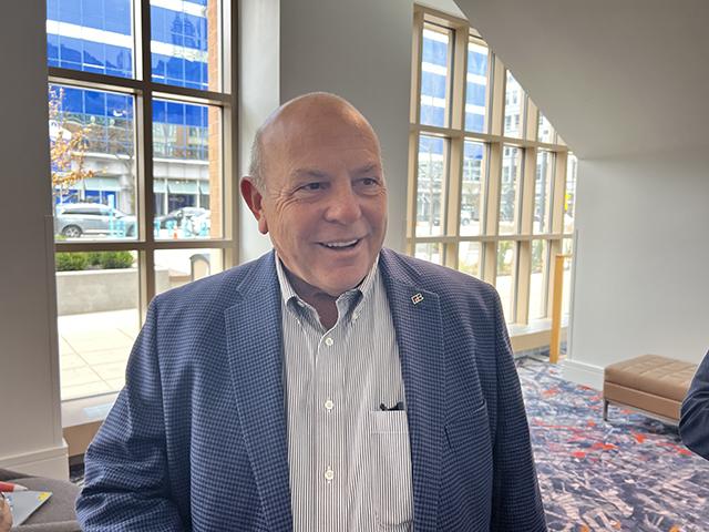 Zippy Duvall, president of the American Farm Bureau Federation, at a conference in November. Over the weekend, Duvall pressed farmers to contact lawmakers about the need for economic aid in the farm bill extension. (DTN photo by Chris Clayton)