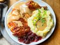 Holiday Roasted Chicken with Garlicky Mashed Potatoes (Rachel Johnson)