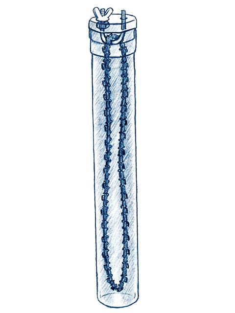 Chain in a Tube (Illustration by Ray E. Watkins Jr.)