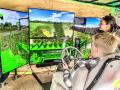 On Ag Education Day, among other engaging activities, kids get to experience driving big iron with a multiscreen combine simulator. (Greg Lamp)