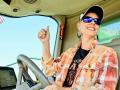 Among her many tasks, Aimee Bissell is the driver of one farm&#039;s combines during harvest. (Progressive Farmer image by Jim Patrico)