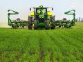 Iowa farmer Wayne Fredericks plants corn into a green cereal rye cover crop. (Matthew Wilde)