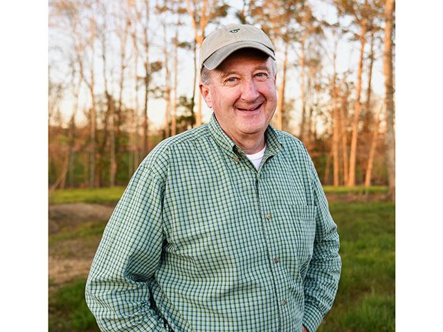 Gary Greene, Louisiana-based veterinarian and cattle breeder, relies on ryegrass grazing and baleage for developing bulls. (Becky Mills)