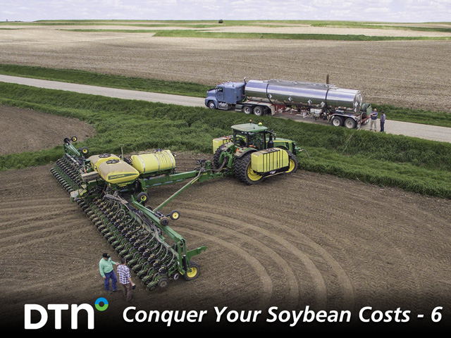 The right cocktail of in-furrow nutrients when planting soybeans help plants get off to a good start. (Photo courtesy of AgroLiquid)