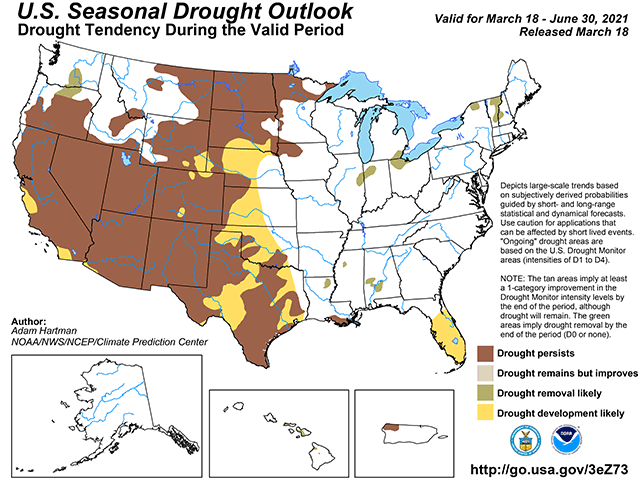 Drought conditions are likely to affect this summer&#039;s cattle market in more than one way. (Photo by Adam Hartman NOAA/NWS/NCEP/Climate Prediction Center)