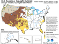 Drought is forecast to develop across all the Southern Plains during the balance of 2021. (NOAA graphic)