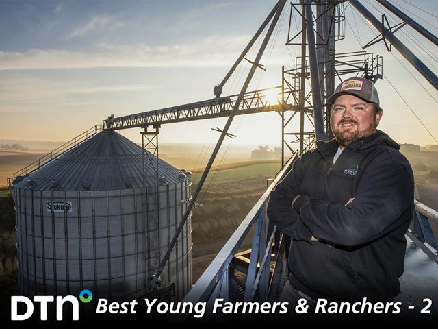 Taylor Nelson evaluates and incorporates cutting-edge technologies on Nelson Farms, which is 9,000 acres, with a large, modern grain-handling facility. (Joel Reichenberger)
