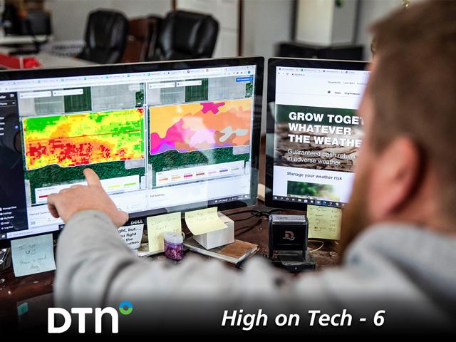 Jeremy Goyings uses various tech tools and data points to augment information he gathers when soil sampling grids. (DTN/Progressive Farmer photo by Jodi Miller)