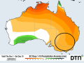 Eastern and southeastern Australia have only limited rainfall in the 15-day forecast from the European forecast model. (DTN graphic)