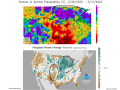 Heavy precipitation in the first half of March across the Dakotas places the Northern Plains and Midwest in wet conditions, while the Southern Plains remain dry following little to no precipitation in February. (HPRCC and NOAA graphics)