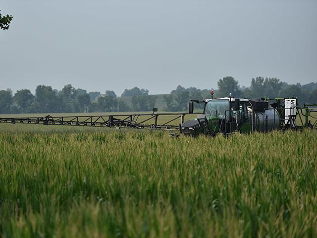 AGCO&#039;s Fendt brand is readying Smart Spraying technology for its Rogator sprayer. Developed in cooperation with Bosch and BASF, Smart Spraying targets only weeds in fallow fields or in growing crops, spraying in daylight and at night. Fendt plans on bringing the system to the market in 2024. (Photo courtesy of AGCO/Fendt)