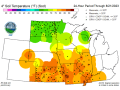 A patchwork of observations from various Mesonets can be used to give a broader picture of the real-time conditions faced by crops. (Image taken from the Regional Mesonet Program hosted by the Midwest Regional Climate Center)