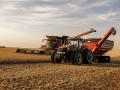 Raven Cart Automation is a driver-assisted system that decreases spills and automates control of the grain cart as it approaches the combine. (Photo courtesy of Case IH/Raven)
