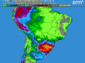 Another week of dry conditions in central Brazil and extremely wet conditions in southern Brazil are making it difficult for early growth in both regions. (DTN graphic)