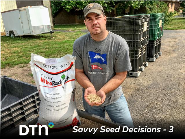 Cover crop mixes are great for adding diversity, but ease into them and consider goals, said Chase Brown, Warrensburg, Illinois. (DTN photo by Pamela Smith)