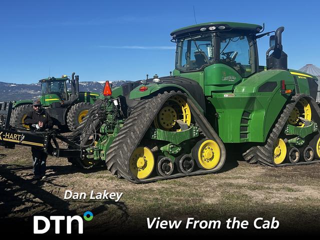 Farming at higher elevations often means a late start on spring seeding for Dan Lakey, Soda Springs, Idaho. He&#039;s participating in DTN&#039;s View From the Cab series this year. (Photo courtesy of Dan Lakey)