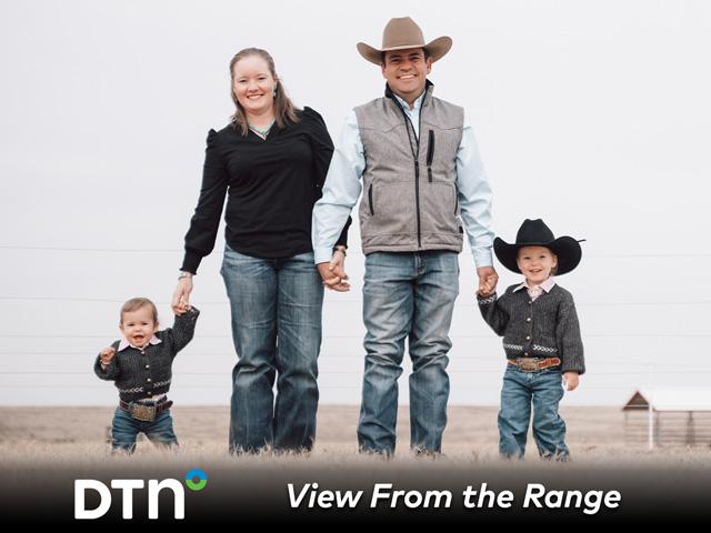 New Mexico ranchers Matt and Alyssa Copeland and their family will be the focus of DTN View From the Range series this year. (Photo by Heidi Anderson)