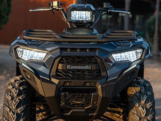 The Brute Force 450 is Kawasaki&#039;s newest member of its Brute Force family. With a liquid-cooled 443 cc engine and 225 pounds of cargo capacity, the $6,699 450 4x4 brings good value to farm and ranch work. (Photo courtesy of Kawasaki)