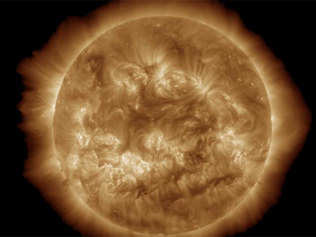 This image of the sun on Friday was produced by the GOES 16 satellite. The GOES 16 and 17 spacecraft each carry an extreme ultraviolet telescope called the Solar Ultraviolet Imager (SUVI). This telescope allows forecasters to monitor the sun&#039;s hot outer atmosphere, or corona. (DTN image courtesy of Space Weather Prediction Center)
