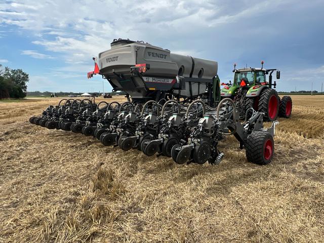 Declines in commodity prices and lower projected farm income have dampened AGCO&#039;s sales. But the Fendt and Massey Ferguson manufacturer is continuing to invest in its high-margin business, such as technology. (DTN photo by Dan Miller)