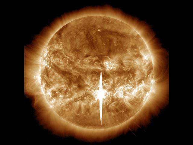 NASA has released this image of Thursday&#039;s X9.0 solar flare. It is the biggest flare observed since 2017 and affected radio transmissions on Earth. (DTN image courtesy of NASA/Solar Dynamics Observatory)
