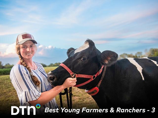 After returning to the farm near Okeana, in southwest Ohio, Emily Mullen-Niccum built a retail income stream that gave her the resources to improve her herd health and production. (DTN/Progressive Farmer photo by Joel Reichenberger)