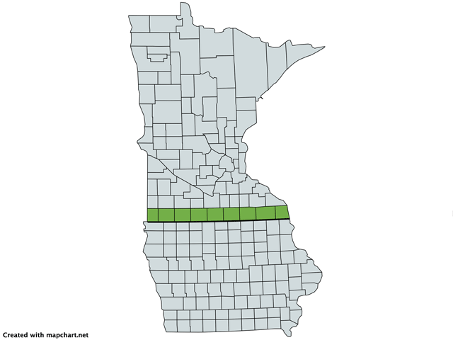 An Iowa state senator on Tuesday detailed legislation that could propose Iowa buy the bottom nine counties of Minnesota. He said the counties align more philosophically with Iowa and would see lower taxes and better rules for agriculture such as expansion of pork production. (DTN image from map)