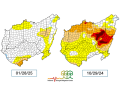 The U.S. Drought Monitor at the end of January 2025 showed only 26% of the Ohio Valley region in some phase of drought, compared with 88%-plus in late October 2024. (Drought Mitigation Center graphics)