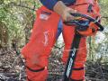 Among all the safety rules of chain sawing is one most important. Never move a running saw without engaging the brake. I didn&#039;t. If not for the chaps, I would have put a 6-inch gash across my upper leg. (DTN/Progressive Farmer photo by Dan Miller)