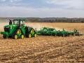 Deere&#039;s autonomous tractor perception system includes 16 cameras mounted to the tractor cab roof. The cameras create a 360-degree view around the tractor and attached tillage tool. (Photo courtesy of John Deere)