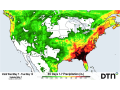 Very little precipitation is forecast for North-Central states through May 13, leading to good planting windows. The pattern will get more active afterward, but which areas may get missed? (DTN graphic) 