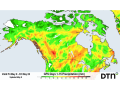 The forecast from the GFS model points to a return of patchy rainfall patterns through at least May 23. (DTN graphic)