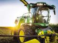Deere introduces F8 and F9 series self-propelled forage harvesters with new cabs, swivel seats, new harvesting technology packages and kernel processors, and a new inoculation system. (DTN image courtesy John Deere)