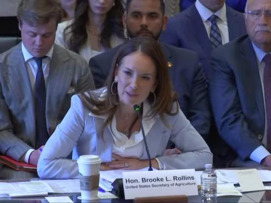 Agriculture Secretary Brooke Rollins testified Wednesday before the House Agriculture Committee. She indicated there would be more aggressive measures coming to address the New World screwworm spread in Mexico. (Screenshot of livestream video of House Agriculture Committee hearing)