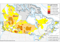 The Canadian Drought Monitor still shows significant areas of drought scattered throughout the region. (Agriculture and Agri-Food Canada graphic)