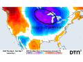 Temperatures continue to be very low east of the Rockies behind two fronts moving through. Could frost occur across the north? (DTN graphic)