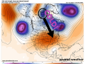 An upper-level trough in far northern Canada will bring a burst of cold, arctic air south into the eastern U.S. this weekend into early next week. (Pivotal Weather graphic) 