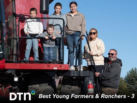 D.J. and Chelsea Hladky balance family and farm life in the Sandhills of north-central Nebraska and have created an operation in which every family member takes part. (DTN/Progressive Farmer photo by Joel Reichenberger)