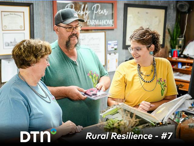 Ellie Bowman, right, with the help of her parents, left, transformed a Kansas lumberyard into thriving Prickly Pear Farm and Home by listening to customers and providing excellent service. (Photo courtesy of Prickly Pear Farm and Home)