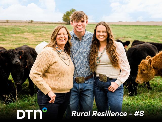Jennifer Carrico (left) and her children, Klayton and Kassidy Bremer, are the fifth and sixth generations to raise cattle on their central-Iowa family farm. (Photo by Julia Mae Hunt)