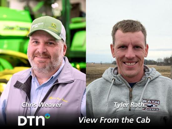 It's a new season for DTN's View From the Cab series. Reporting this year will be Chris Weaver of Finksburg, Maryland, and Tyler Rath of Belgrade, Minnesota. (Photos by Jason Jenkins and Ashley Rath)