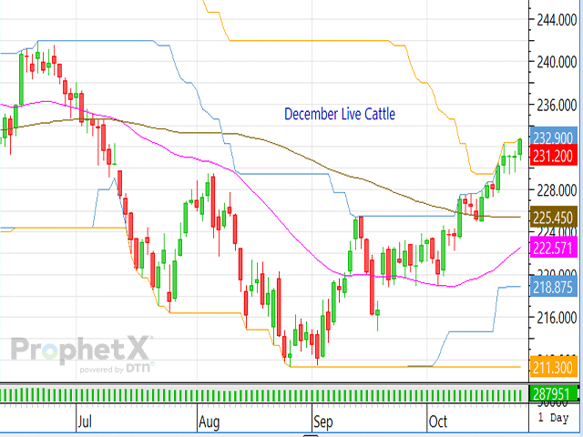 As long as fundamental support continues to pour into the cattle complex, the sky is the limit. (DTN ProphetX chart)