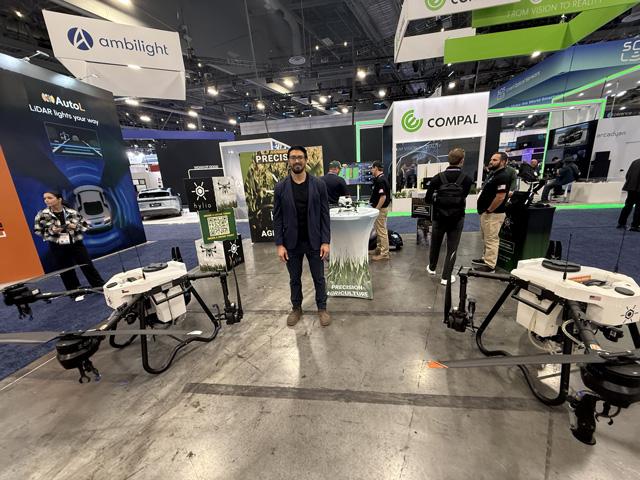 Hylio Co-founder Arthur Erickson says the U.S. market for precision spray drones approaches 15,000 units per year. Hylio designs and sells application and sensor drones from its base in Houston, Texas. (DTN/Progressive Farmer photo by Dan Miller)