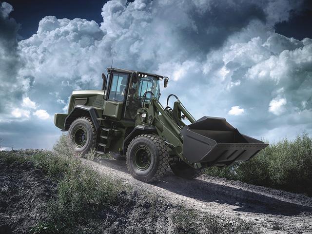 JCB has been awarded a $205 million Defense contract to supply 535 militarized 437HT wheel loaders to the United States Marine Corps. (Photo courtesy of JCB)