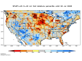 Experimental data from NASA points to very low soil moisture across the North-Central U.S. (NASA graphic)