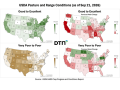 Rainfall across the Midwest and Upper Plains led to improvement in pasture conditions. (DTN Map)